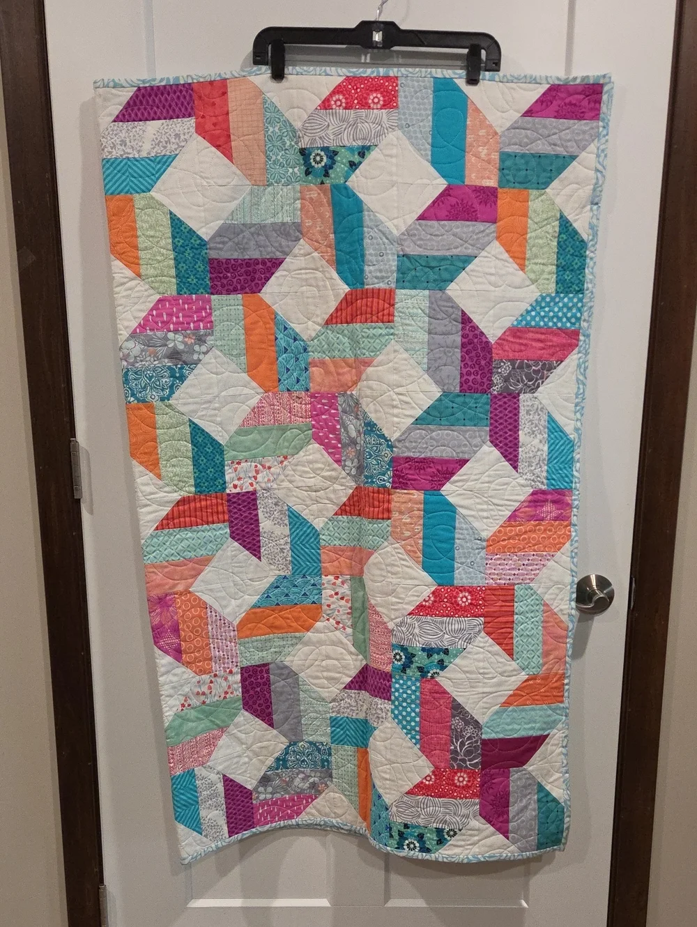 Colorful Patchwork Cotton Throw Quilt 48